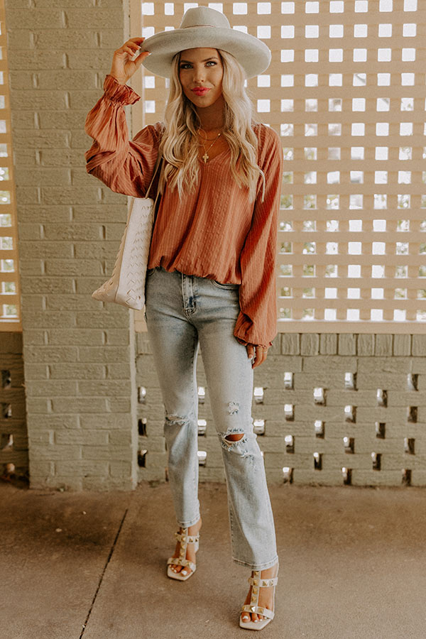 The Winette Top in Rustic Rose