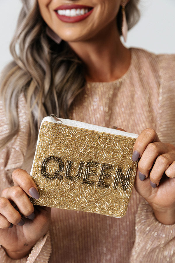 Queen Beaded Pouch