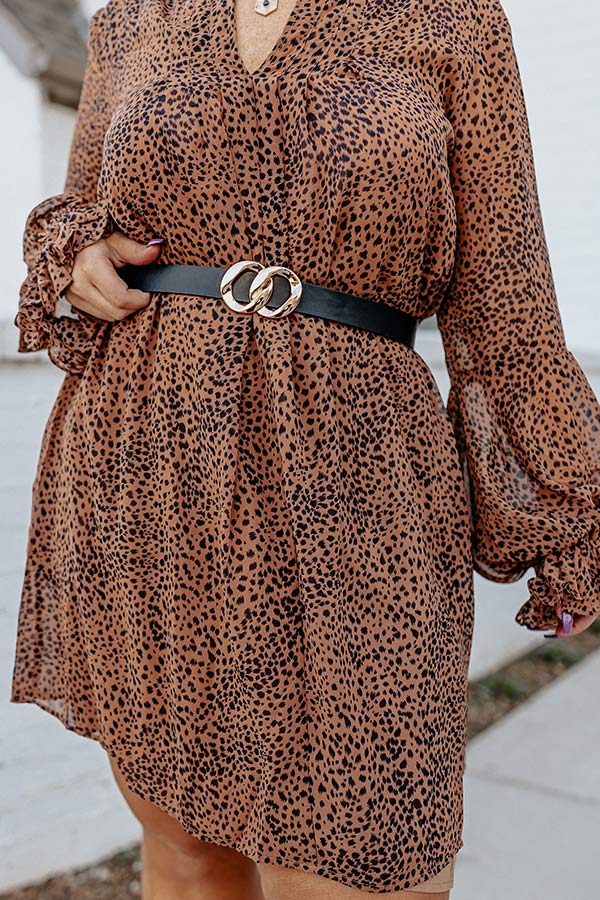 Flight Mode Faux Leather Belt In Black Curves