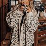 Good Outfit Day Corduroy Leopard Jacket In Beige Curves Image - 1