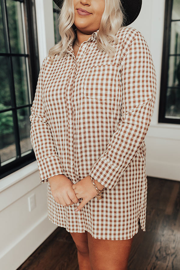 Count Your Blessings Gingham Dress Curves