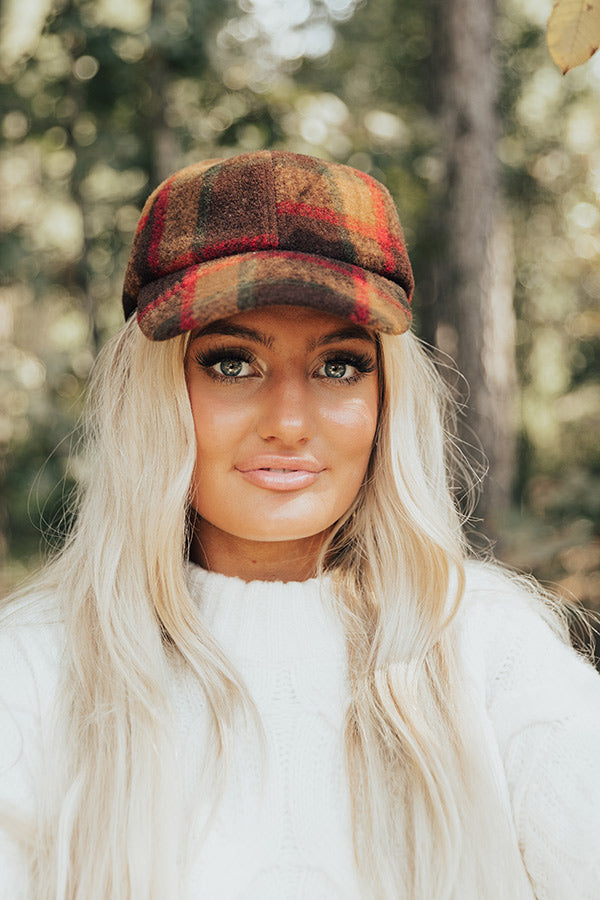 Winter Views Plaid Baseball Cap