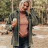 Corduroy Cutie Button Up Top In Olive Image - 1