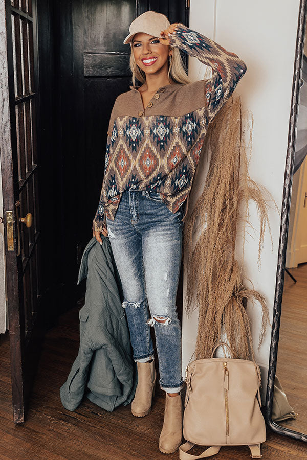 Telluride Tales Shift Top In Mocha