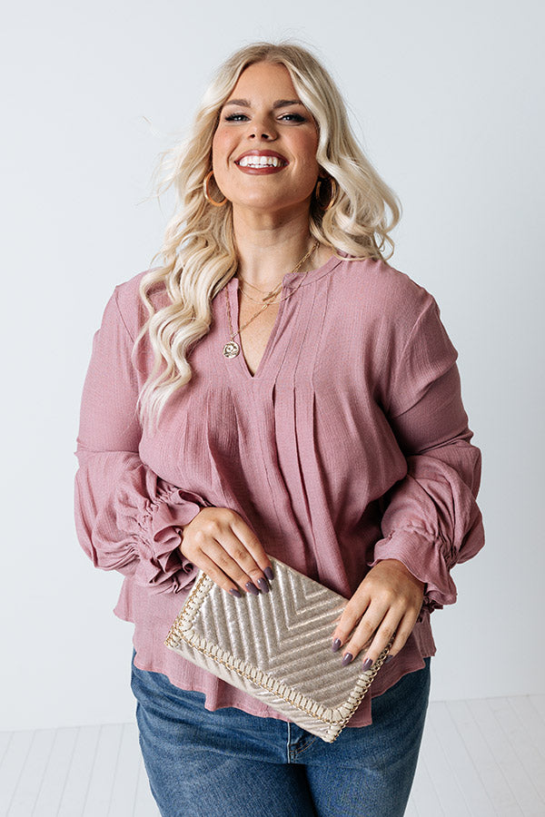 Santa Cruz Chic Shift Top In Blush Curves