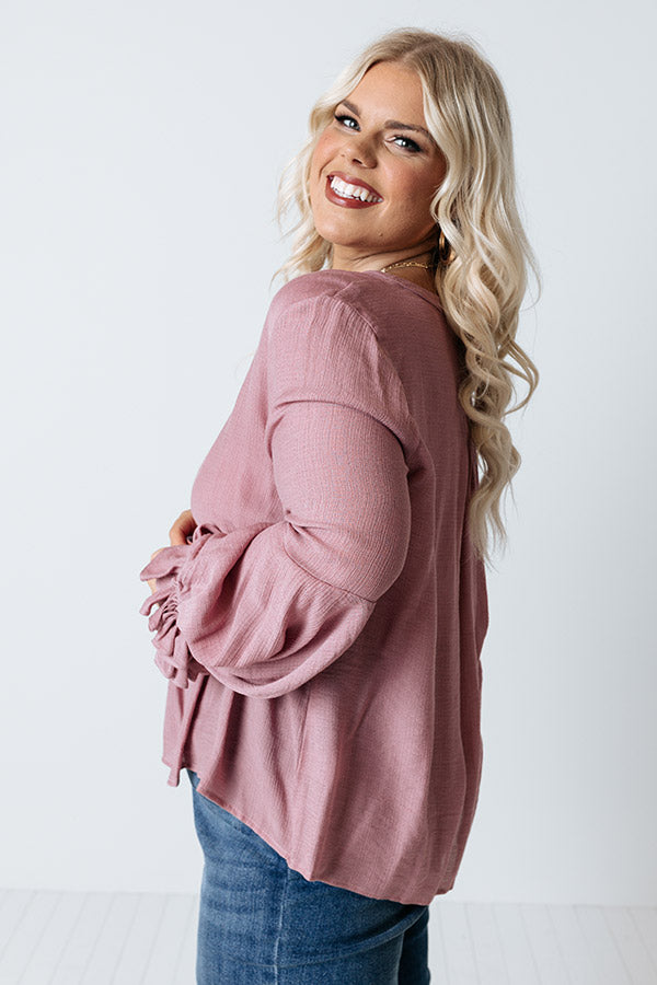 Santa Cruz Chic Shift Top In Blush Curves