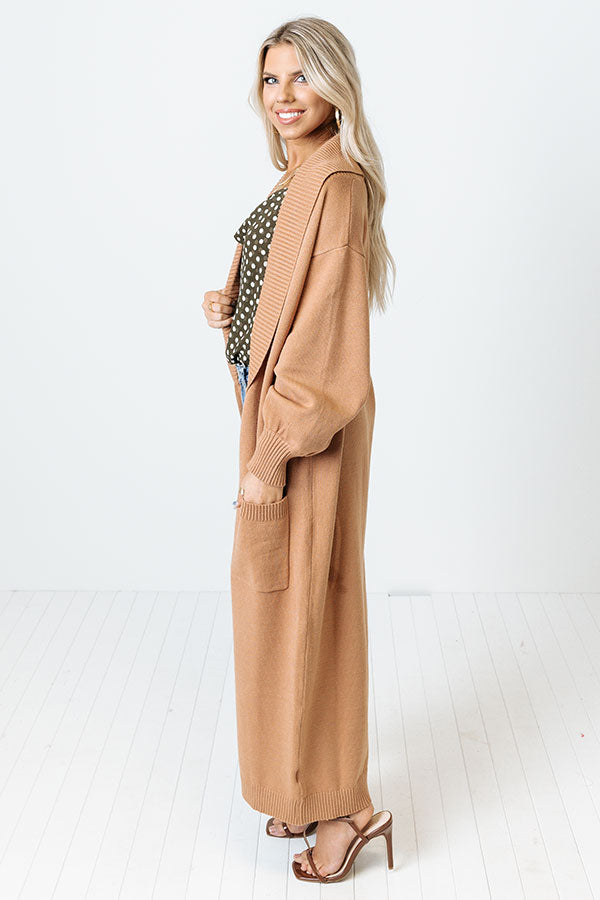 Cozy Honey Duster Cardigan In Camel • Impressions Online Boutique