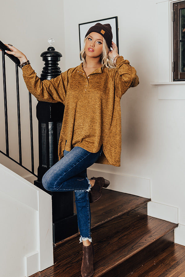 Mirror Image Shift Top In Mustard