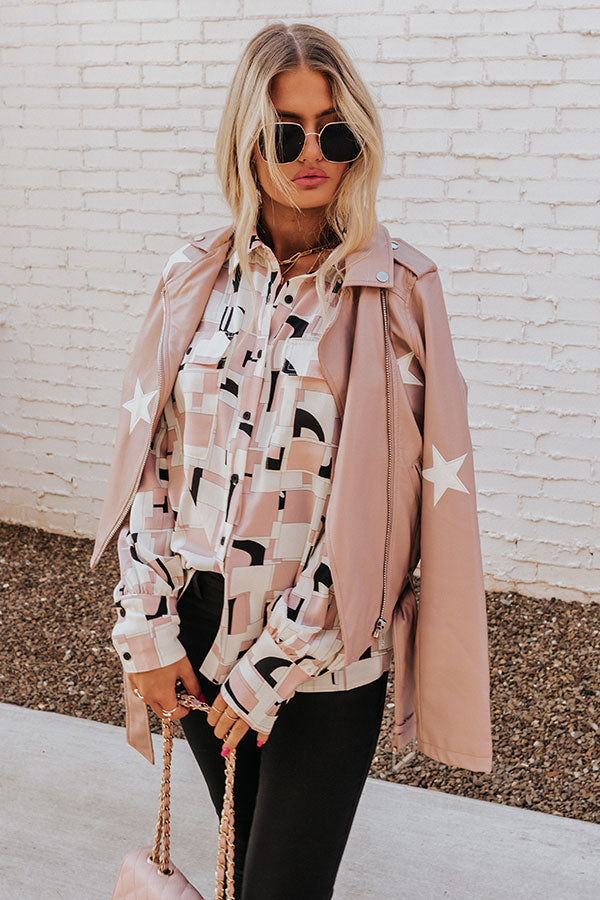 Confidence On Speed Dial Shift Top in Pink