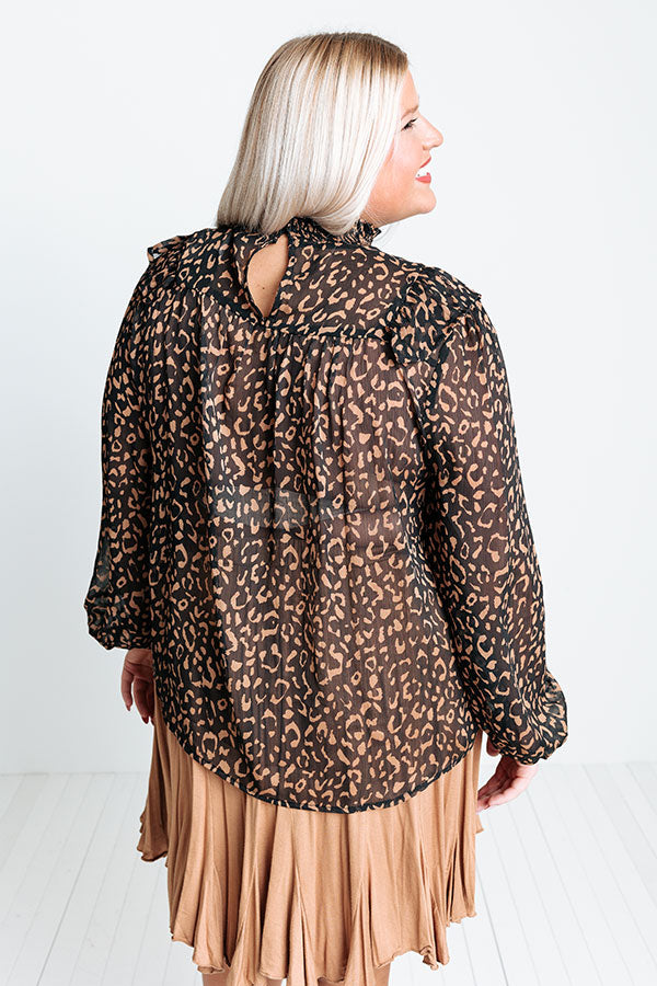 Have A Great Time Leopard Shift Top Curves