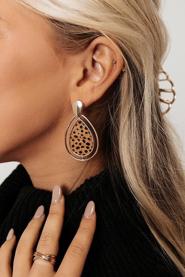 Every Night Is A New Adventure Earrings In Cheetah Print