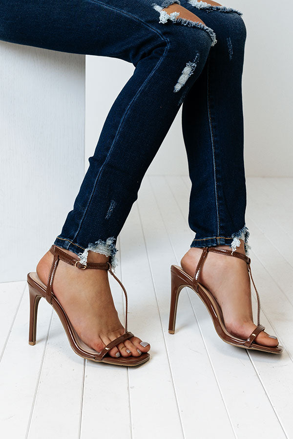The Lucee Patent Heel In Brown