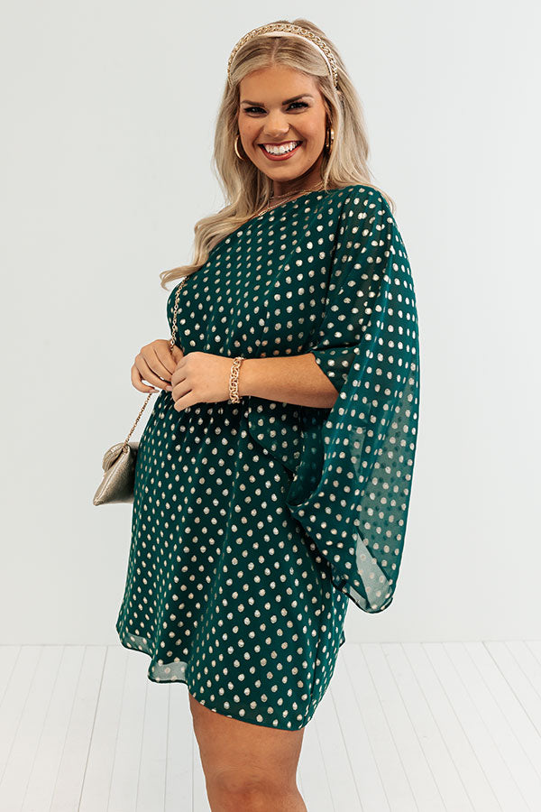 green polka dot dress plus size Chic Green Polka Dot Dress - Backless Dress - Midi Dress