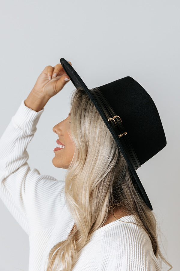 Unseen Beauty Felt Fedora In Black