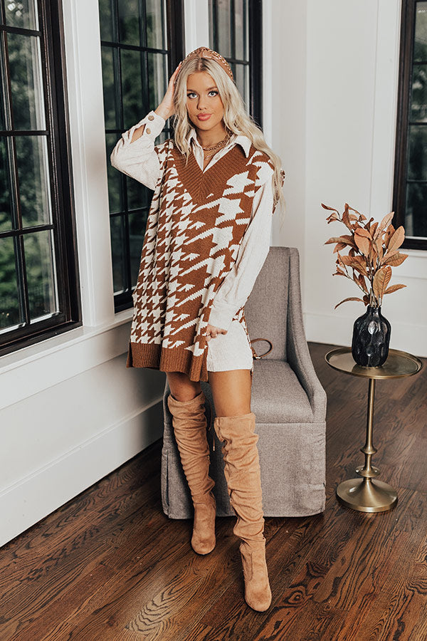Future And Focus Tunic Sweater In Camel