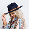 Country Cottage Felt Fedora In Navy Image - 1