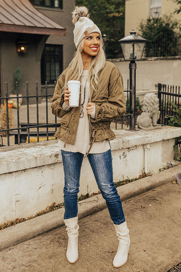 Ski Run Jacket In Martini Olive
