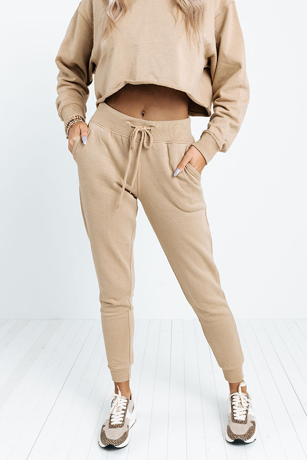 Count On You Joggers In Khaki