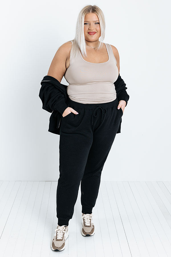 Count On You Joggers In Black Curves