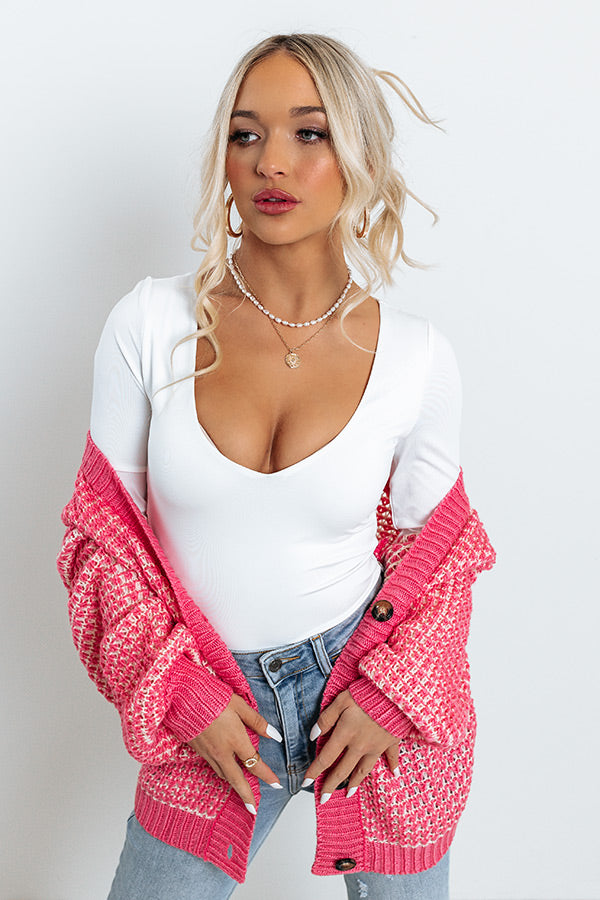 Hidden Attraction Bodysuit In White