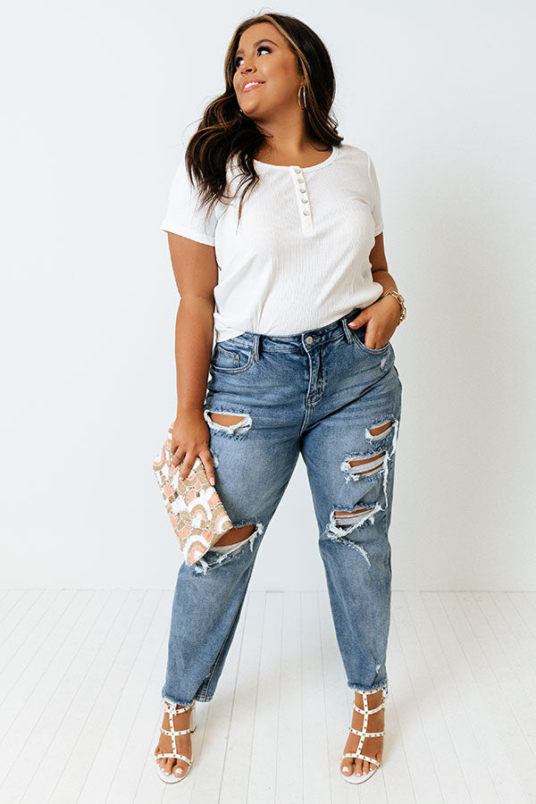Impressive Touch Top In Ivory Curves