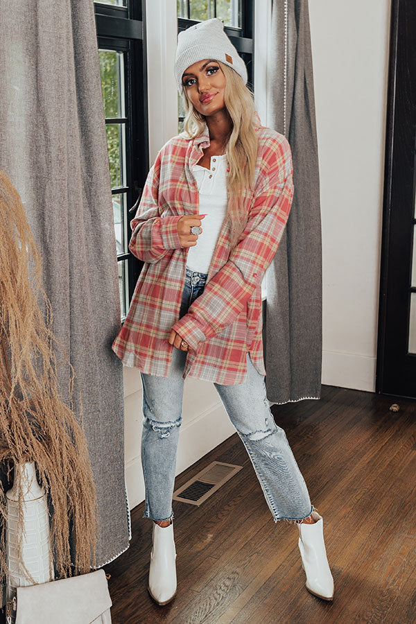 Snow In West Village Flannel In Pink