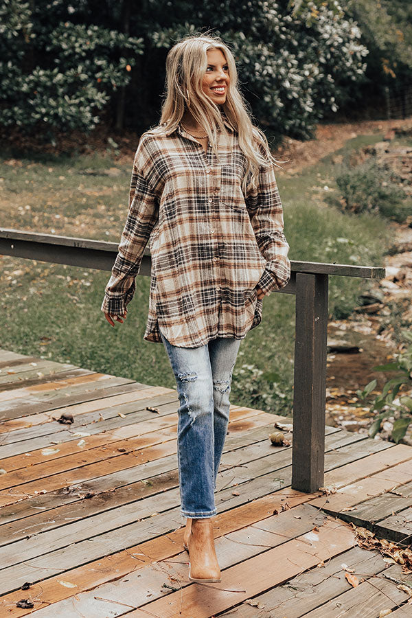 Snow In West Village Flannel In Charcoal