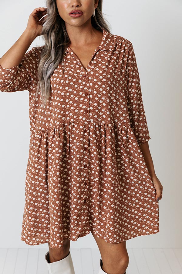 Cherry Mood Tunic Dress In Camel Impressions Online Boutique Cherry Mood Tunic Dress In Camel Impressions Online Boutique