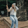 Cappuccino Buzz Colorblock Cardigan In Ivory Image - 1