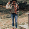 Cappuccino Buzz Colorblock Cardigan In Olive Image - 1