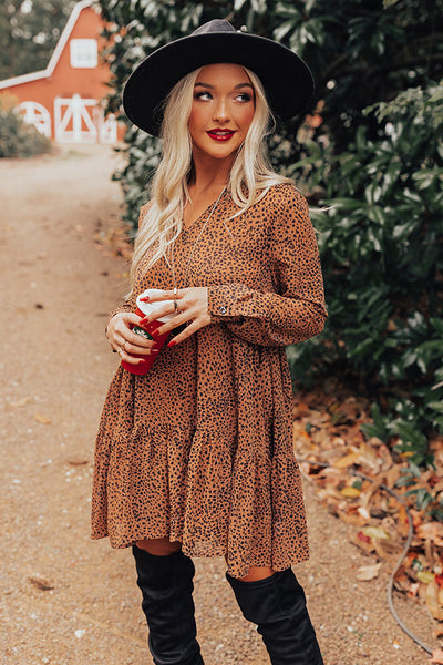 Longing for Leopard Tunic Dress SF SALE final sale – Vibe Clothing Company