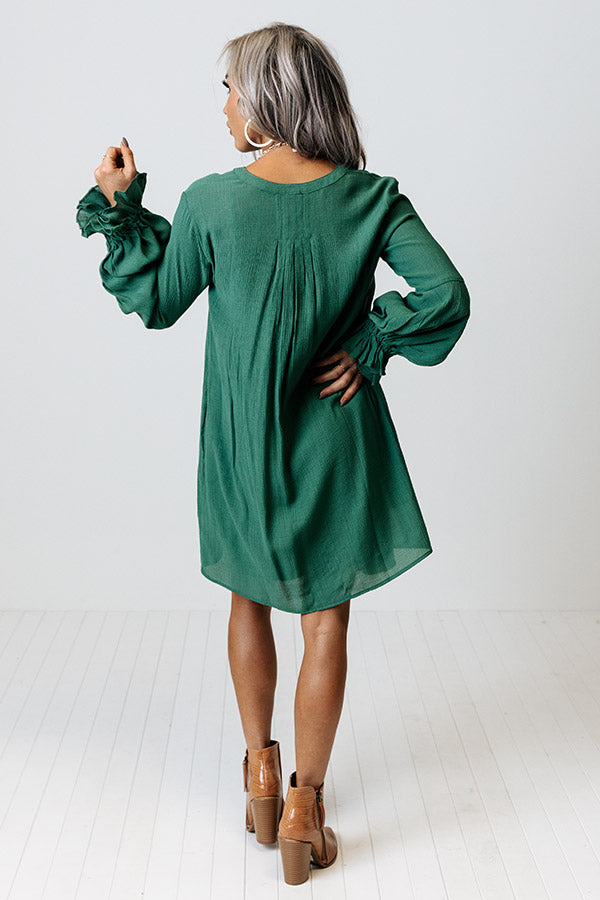 Patio In Paris Shift Dress In Green Patio In Paris Shift Dress In Green