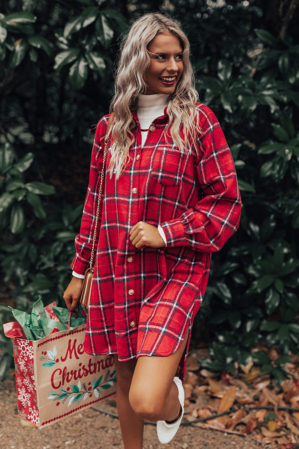 flannel shirts dress Women's Plaid Flannel Mini Button Down Shirt Dress Lucca Couture