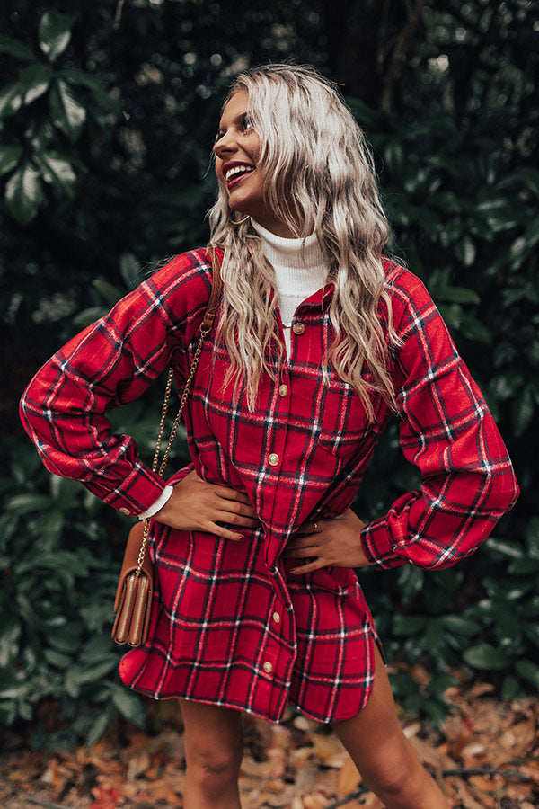 red and white plaid shirt dress Legendary Whitetails Women's Open Spaces Long Sleeve Flannel Dress