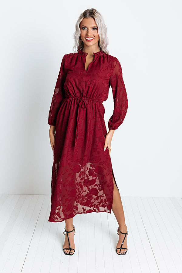 rows of roses long sleeve maxi dress Stella McCartney Bunch Of Roses Mesh Maxi Dress