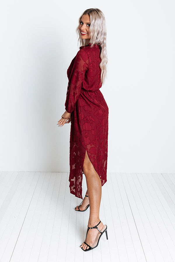 rows of roses long sleeve maxi dress Stella McCartney Bunch Of Roses Mesh Maxi Dress