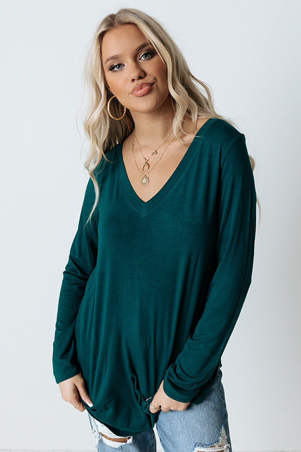 Making Friends Shift Top In Hunter Green