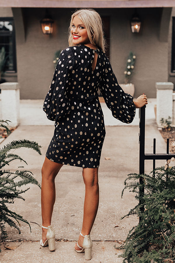 warehouse gold spot dress Warehouse Foil Spot Pleated Dress, Black/Gold