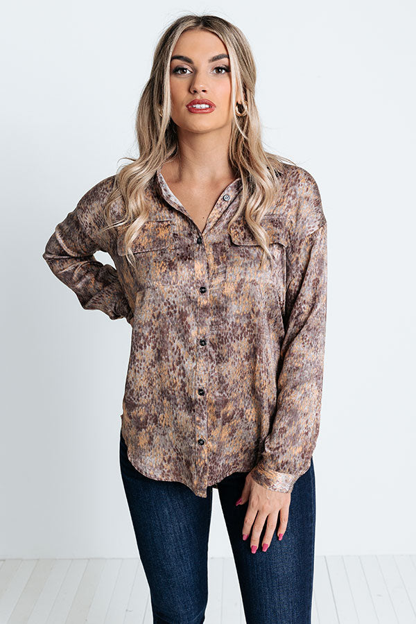 Warm Glow Button Up Top