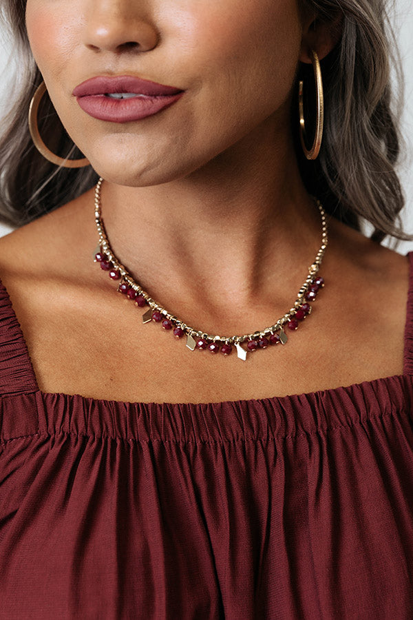 Tucked Away Necklace In Merlot