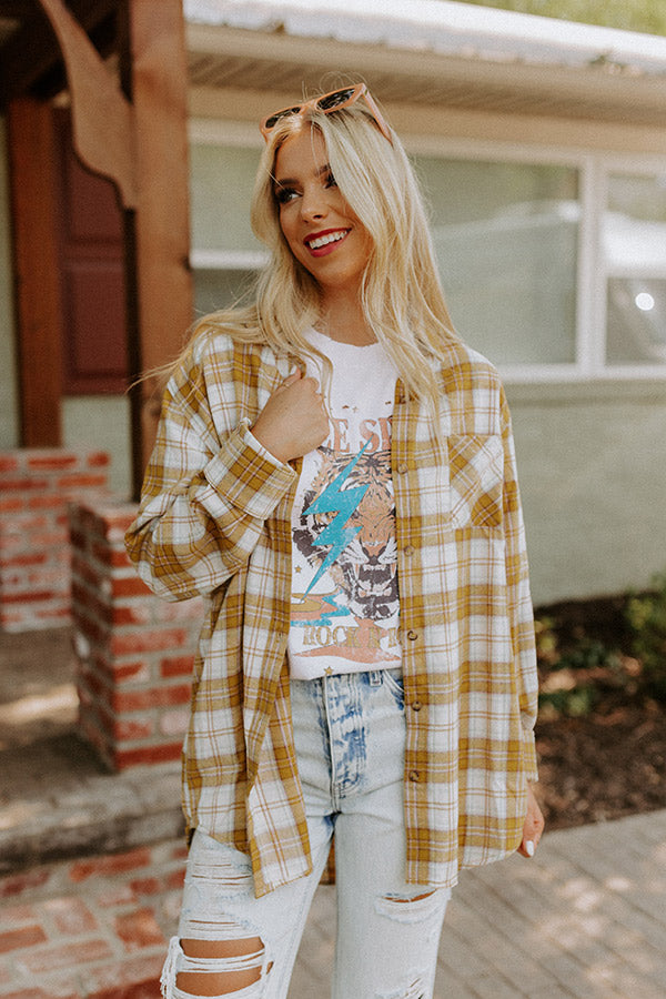 Flannel Fave Button Up In Yellow