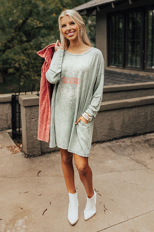 Fierce Vintage Long-Sleeve Graphic T-Shirt Dress