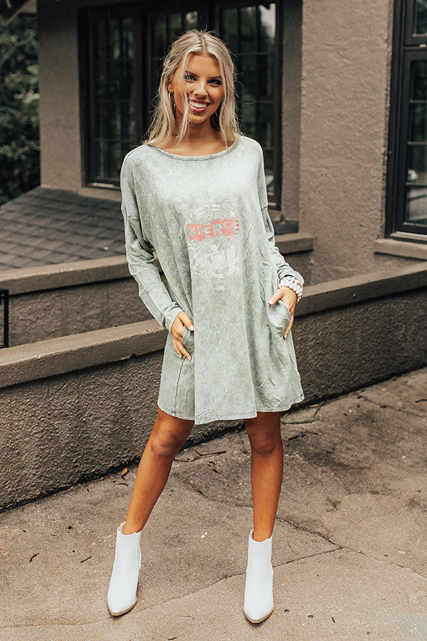 Fierce Vintage Long-Sleeve Graphic T-Shirt Dress Fierce Vintage Long-Sleeve Graphic T-Shirt Dress