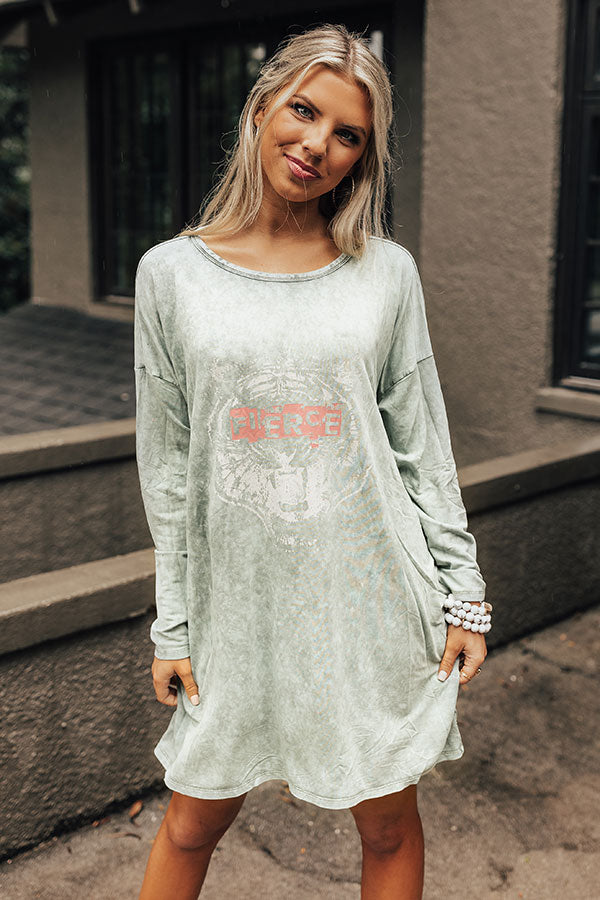 sweatshirt shirt dress Fierce Vintage Long-Sleeve Graphic T-Shirt Dress