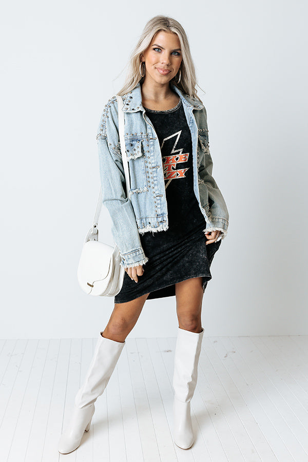 Take It Easy Vintage Wash T-Shirt Dress Image - 2