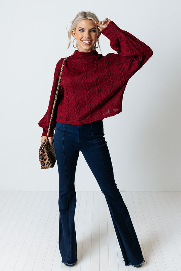 Peanut Brittle Cable Knit Sweater • Impressions Online Boutique