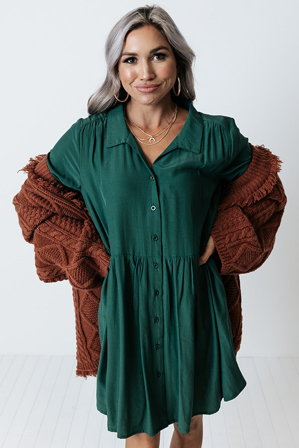 Always On Time Babydoll Tunic Dress In Green Impressions Online Boutique Always On Time Babydoll Tunic Dress In Green Impressions Online Boutique