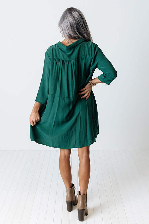 Always On Time Babydoll Tunic Dress In Green Impressions Online Boutique Always On Time Babydoll Tunic Dress In Green Impressions Online Boutique