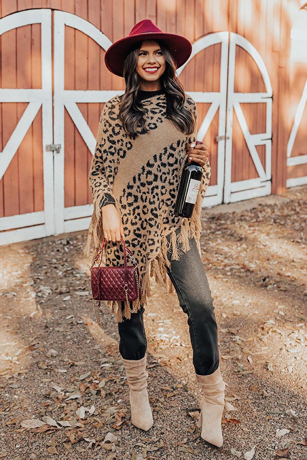 Bonfire Belle Leopard Poncho