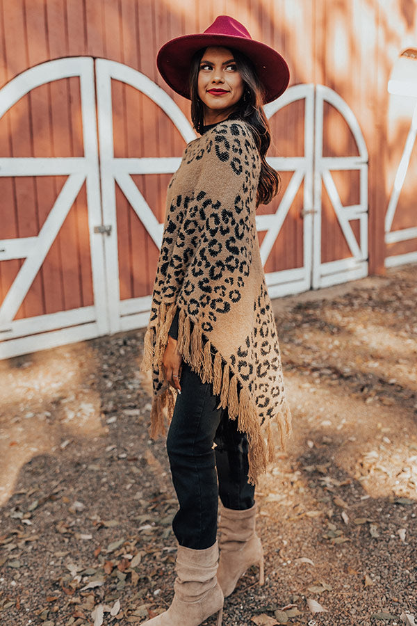 Bonfire Belle Leopard Poncho